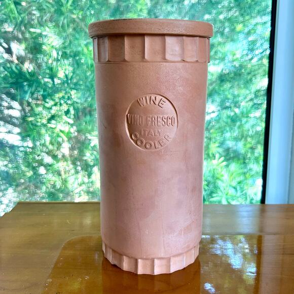 Vintage Italian Terracotta Wine Cooler with Lid – Vino Fresco Italy - Picture 1 of 14